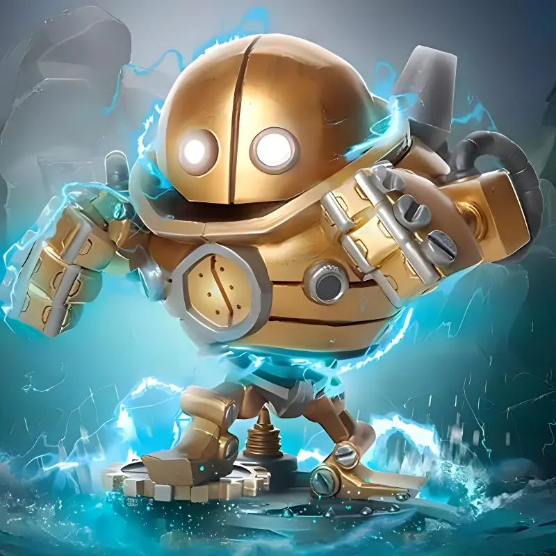 LEAGUE OF LEGENDS League Of Legends Other Characters Steam Robot Bricz Chibi Figures-1