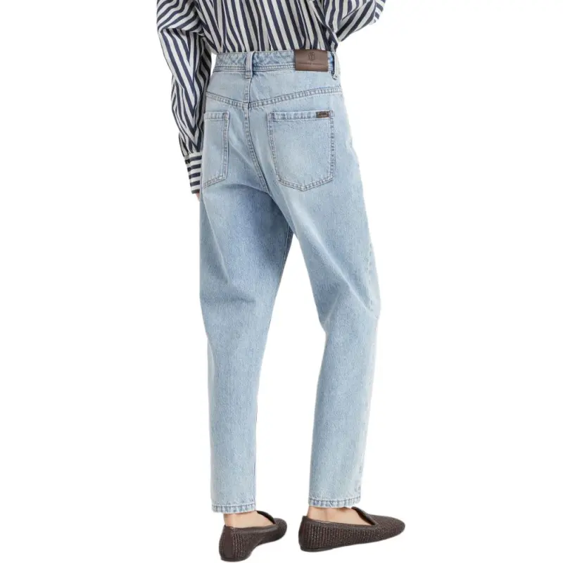 Brunello Cucinelli Monili Embellished Denim Baggy Tapered Jeans-3