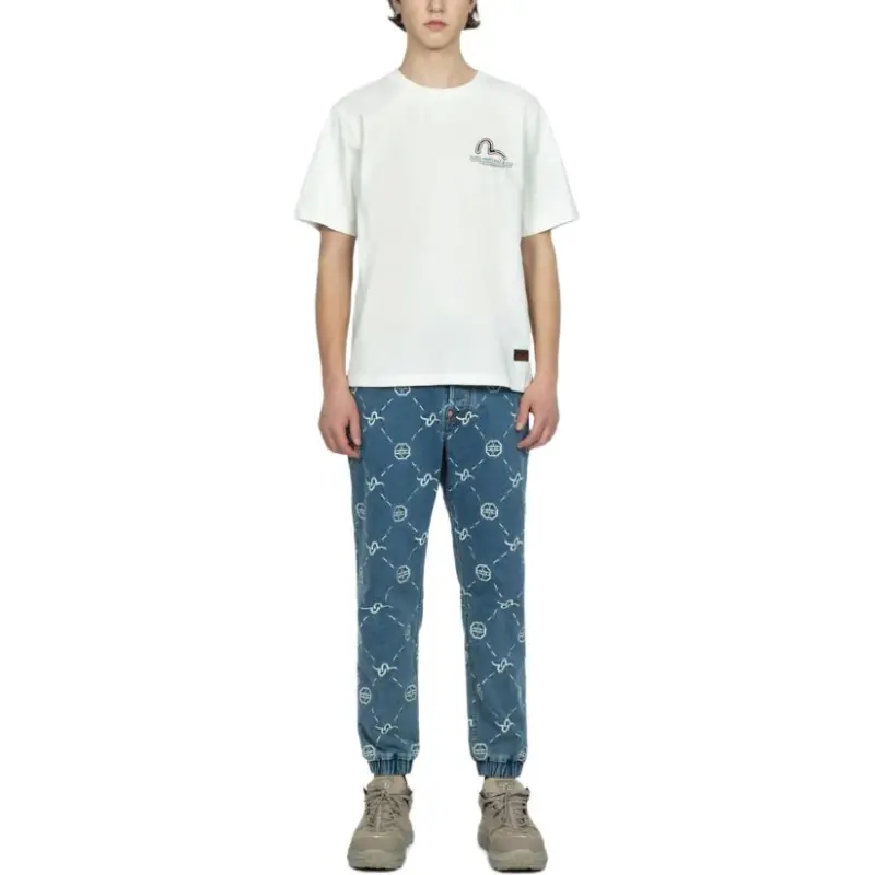 EVISU Logo print Cotton T shirt-2