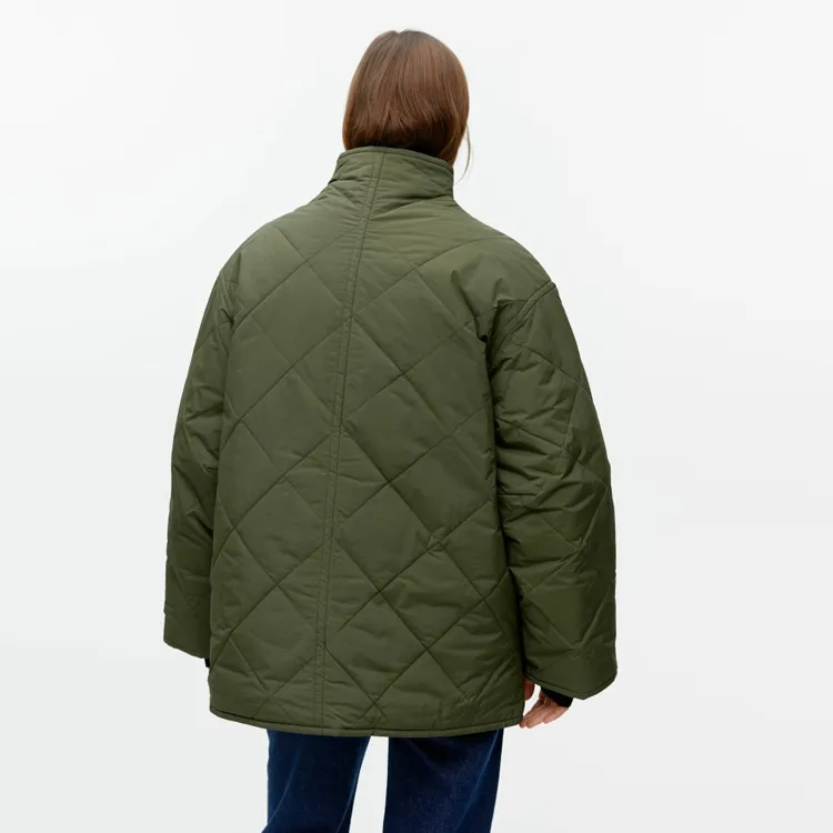 ARKET FW23 Puffer Jacket Women's Khaki Green-3