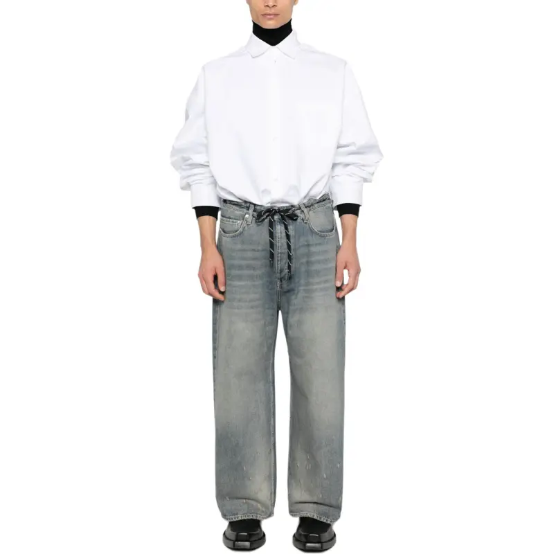 Balenciaga Distressed Drawstring Jeans-2