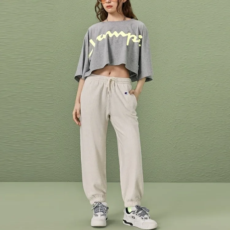 Champion Crop Tops Women's Gray-2