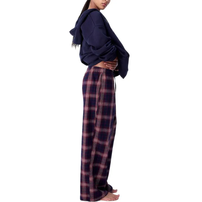 H&M Pajama Pants Women's Marine Blue/Plaid-1