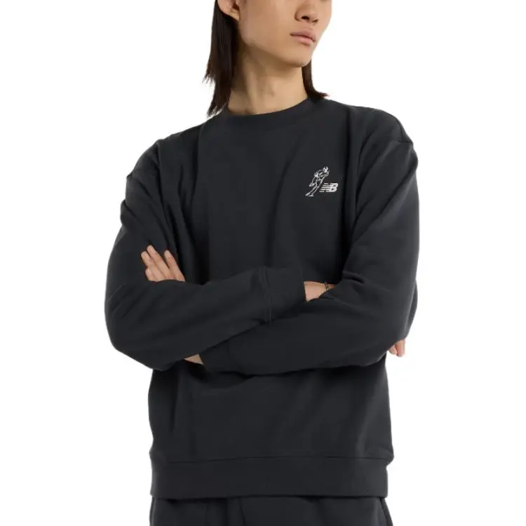 New Balance SS25 Crew Neck Baseball Sweatshirt Unisex Dark Gray-4
