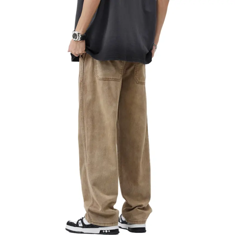 SONGS ALONG Casual Pants Men's Brown-3
