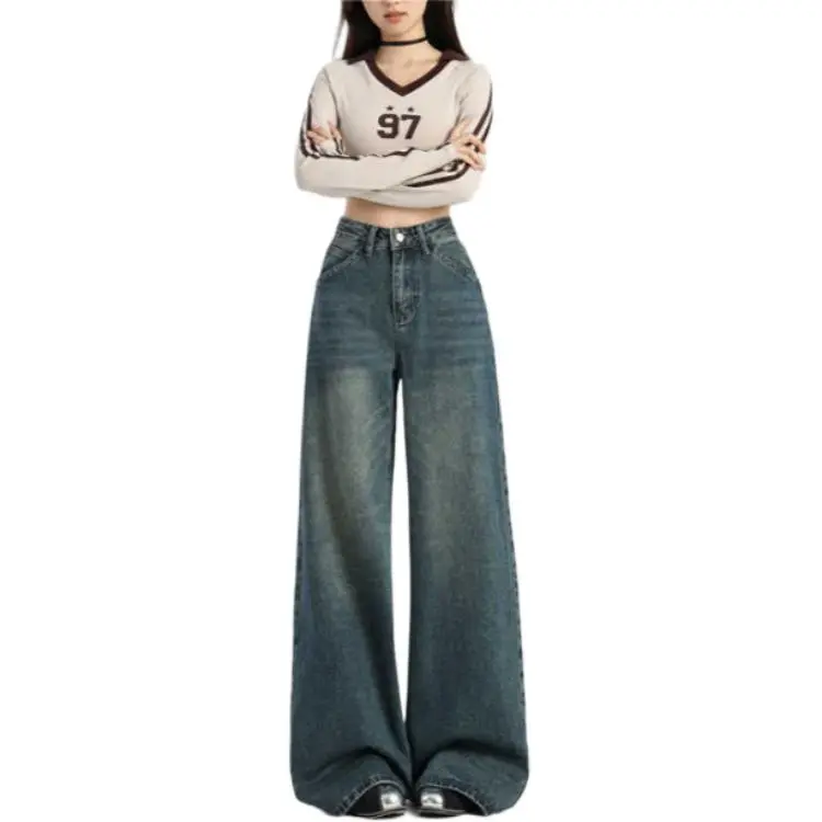 YINLEI Jeans Women's Blue-1