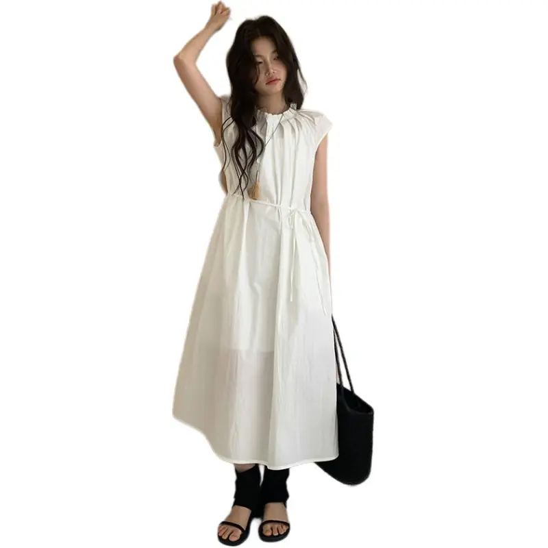 TOUCH MISS Short Sleeved Dress Women's White-1