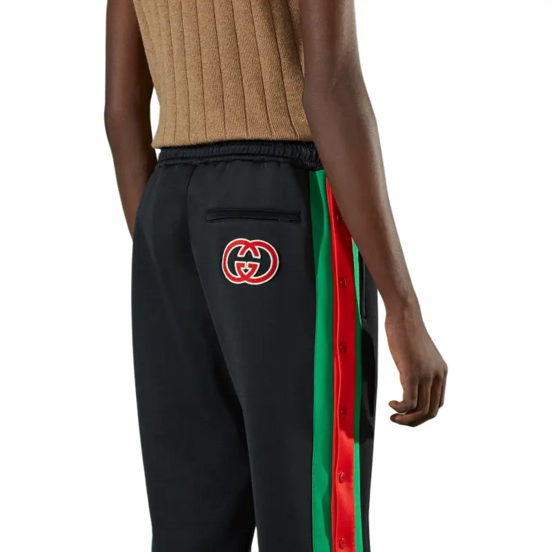 GUCCI Logo Patch Drawstring Track Pants-4