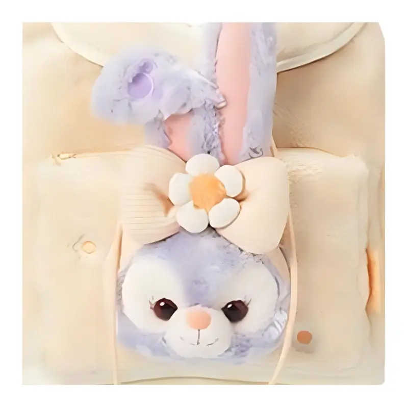 Disney Duffy Is Lazy With His Friends Fabric Backpack Regular Women's Beige-2