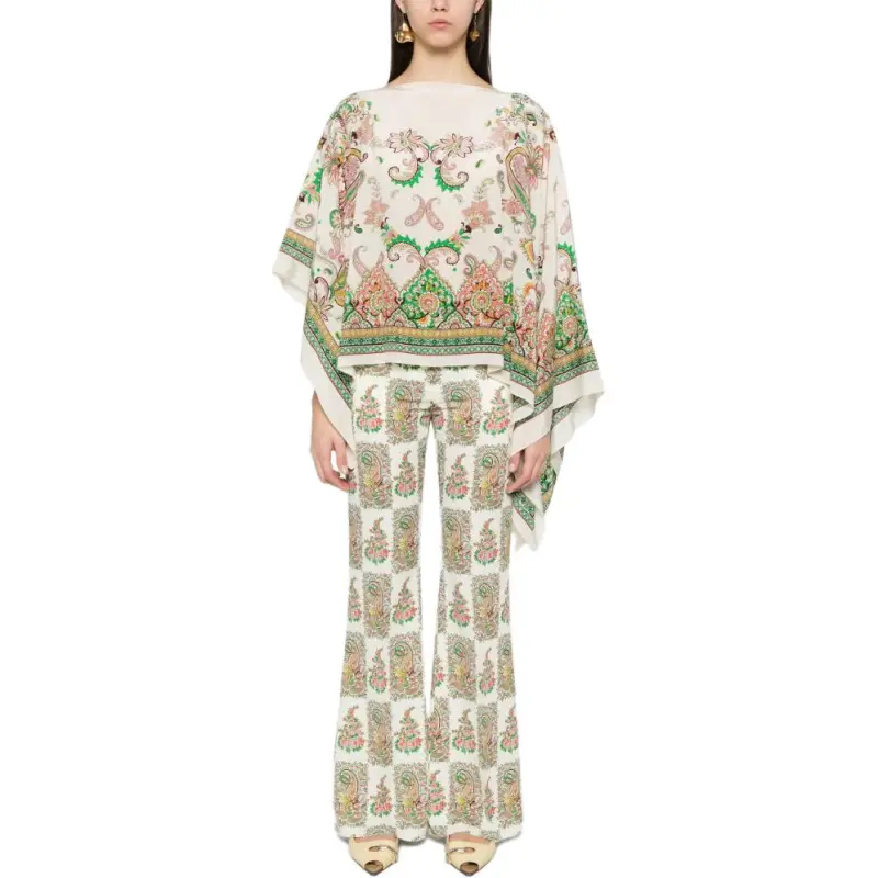 ETRO Paisley Printed Finished Edge Poncho-1