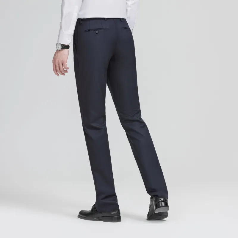 GOLDLION Spring Summer Suit Trouser Slim Fit Men's Black/Navy Blue-2
