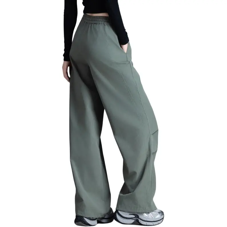 You Cow Me Pants Casual Pants Women's Army Green-3