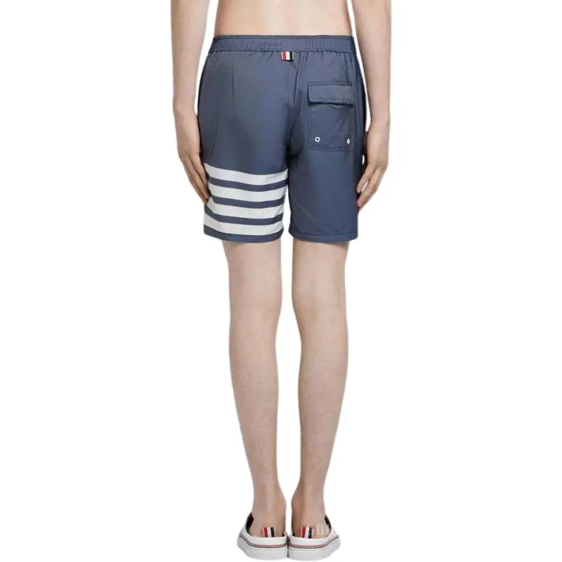 THOM BROWNE Swimming Shorts Men Marine Blue-4
