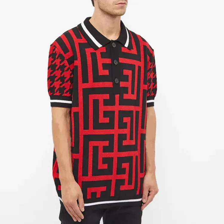 BALMAIN Polo Shirts Men Red-3