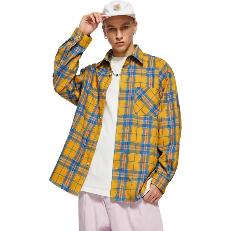 M MAICCO Shirts Men Yellow-2