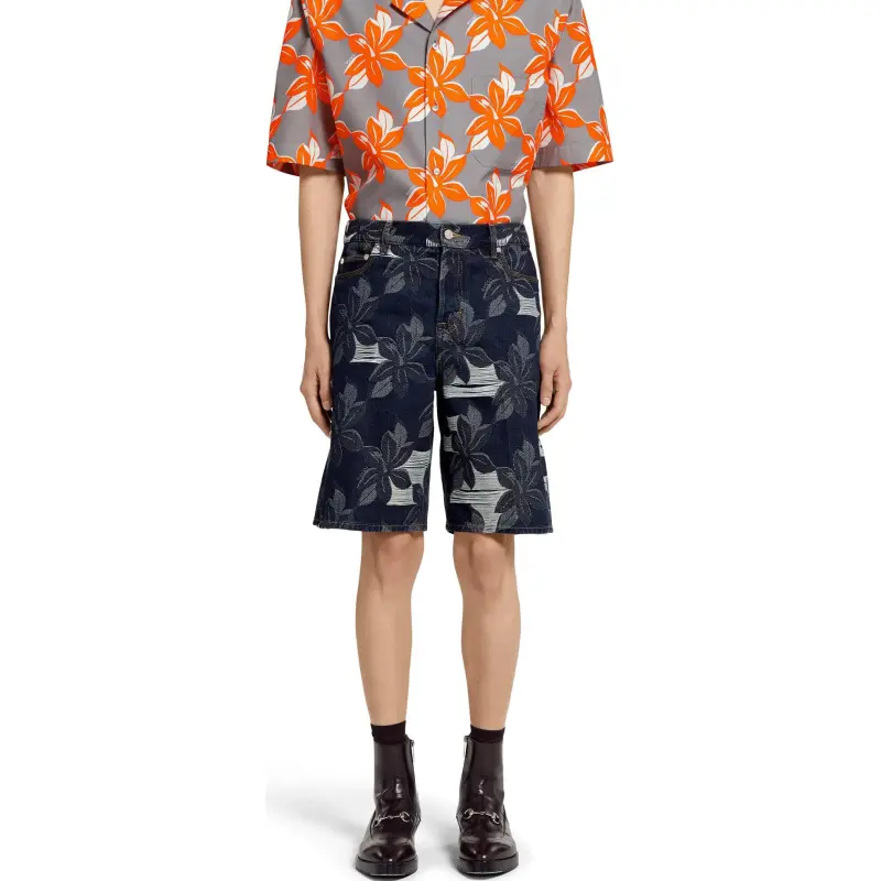 GUCCI Denim Jacquard Pants-1