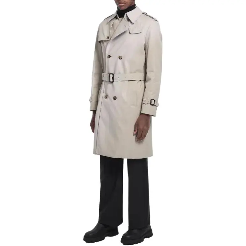 Burberry Double Breasted Straight Hem Trench Coat-2
