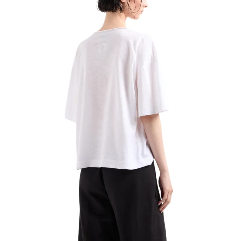 GIORGIO ARMANI Cotton Jersey And Linen T shirt-3