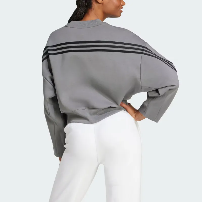 Adidas Future Icons FW24 3-Stripes Sweatshirt Sweatshirt Women's Gray-3
