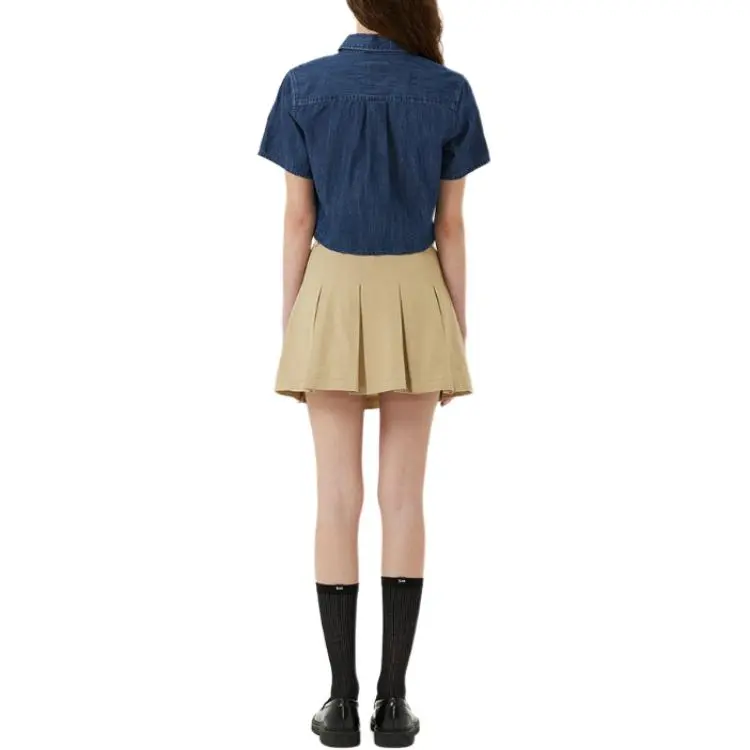 Lee Casual Short Skirts Women's Beige-4