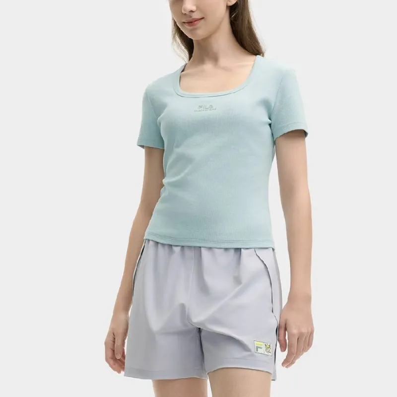 FILA x MAISON KITSUNE ORIGINALE T Shirt Women's Fruit Gray Green-4