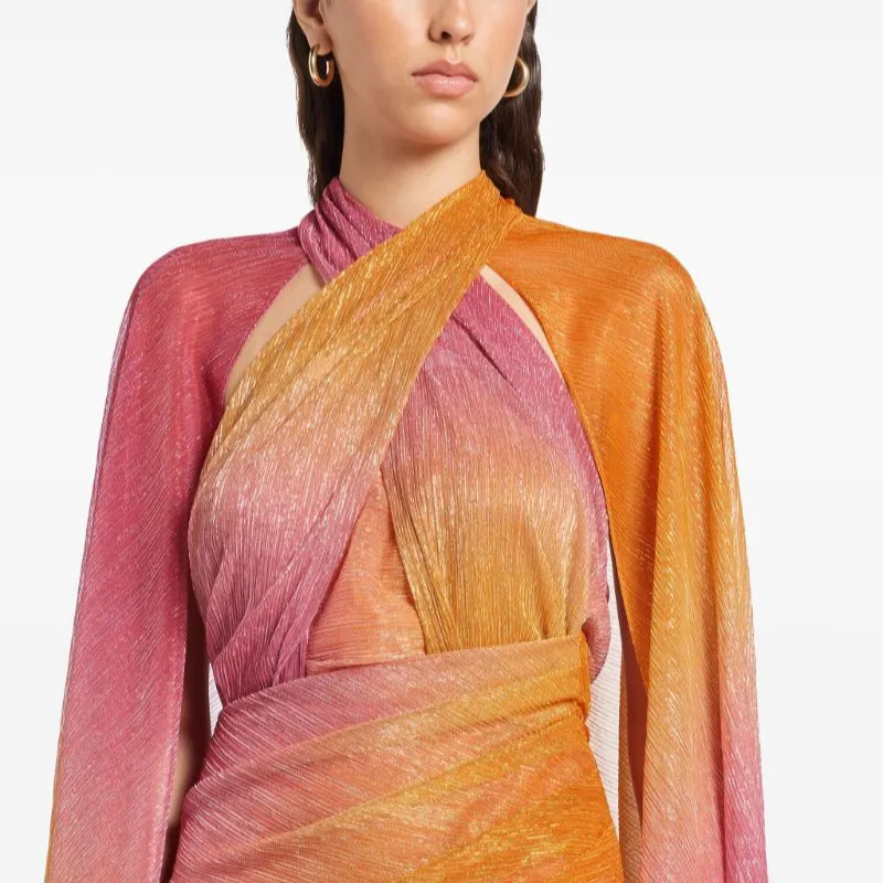 Talbot Runhof Long-Sleeved Dresses Women's Orange-3