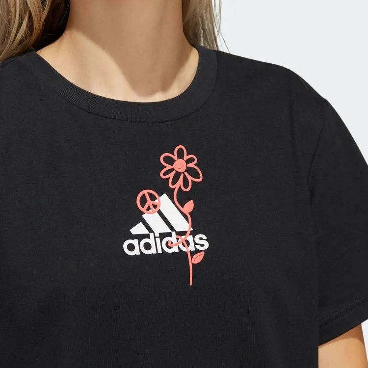 Adidas Short Sleeved Dress Women's Black-5
