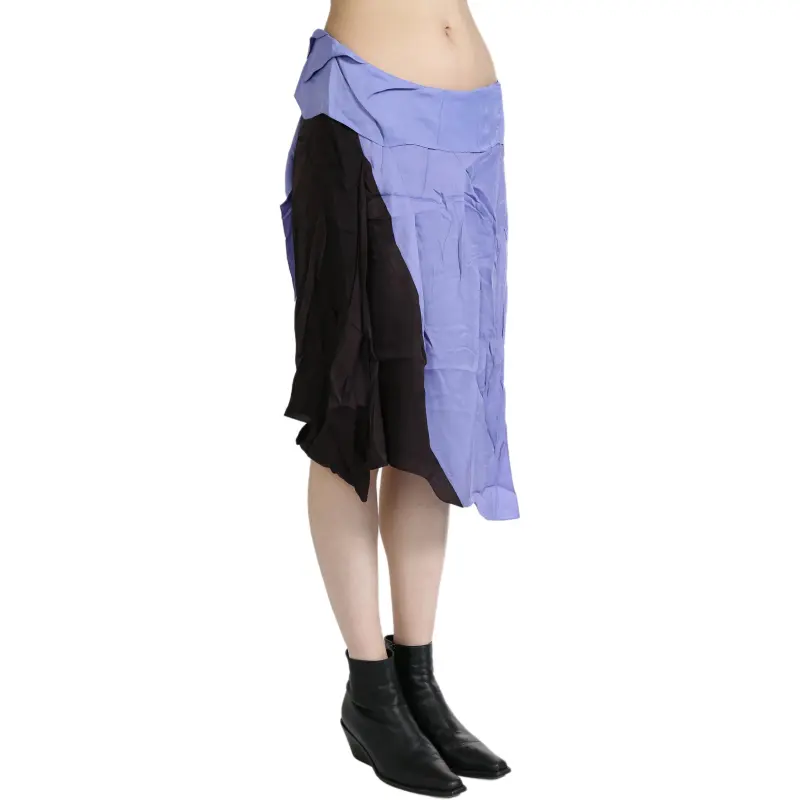 KIKO KOSTADINOV Kukri Draped Skirt 'Raw Umber/Lilac'-2