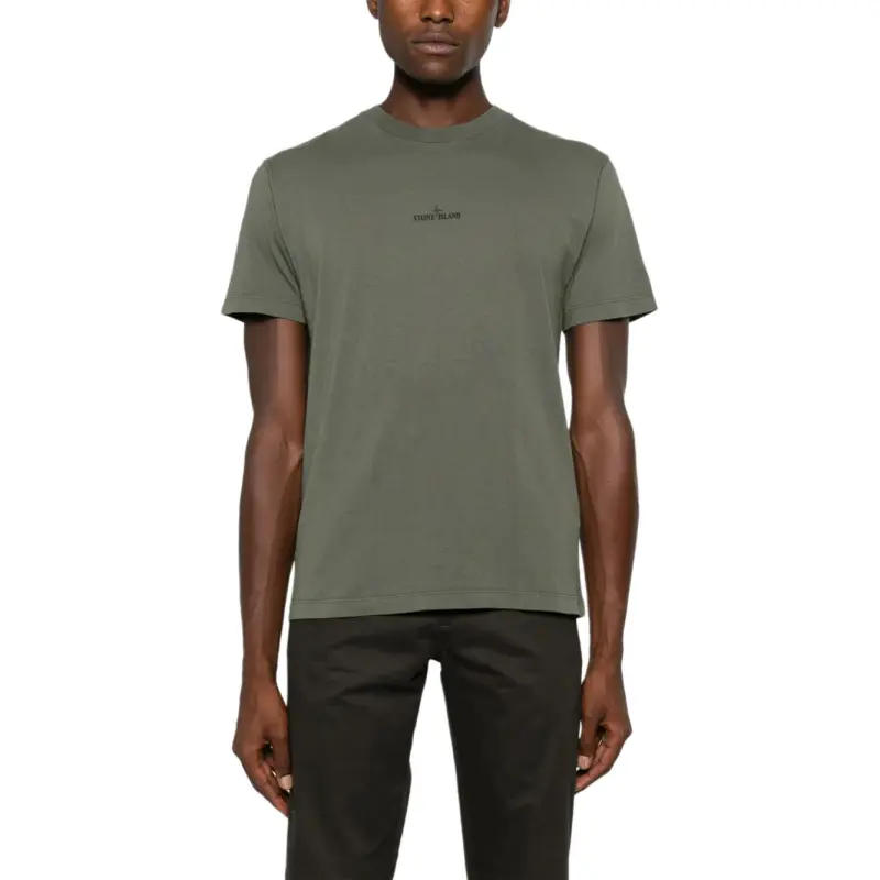 STONE ISLAND Logo Printed Crewneck T Shirt-3