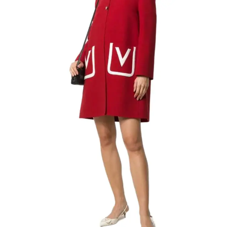 Valentino Coats Women's Red-4