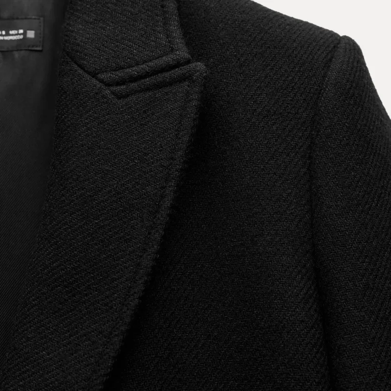 ZARA Coats Women's Black-4
