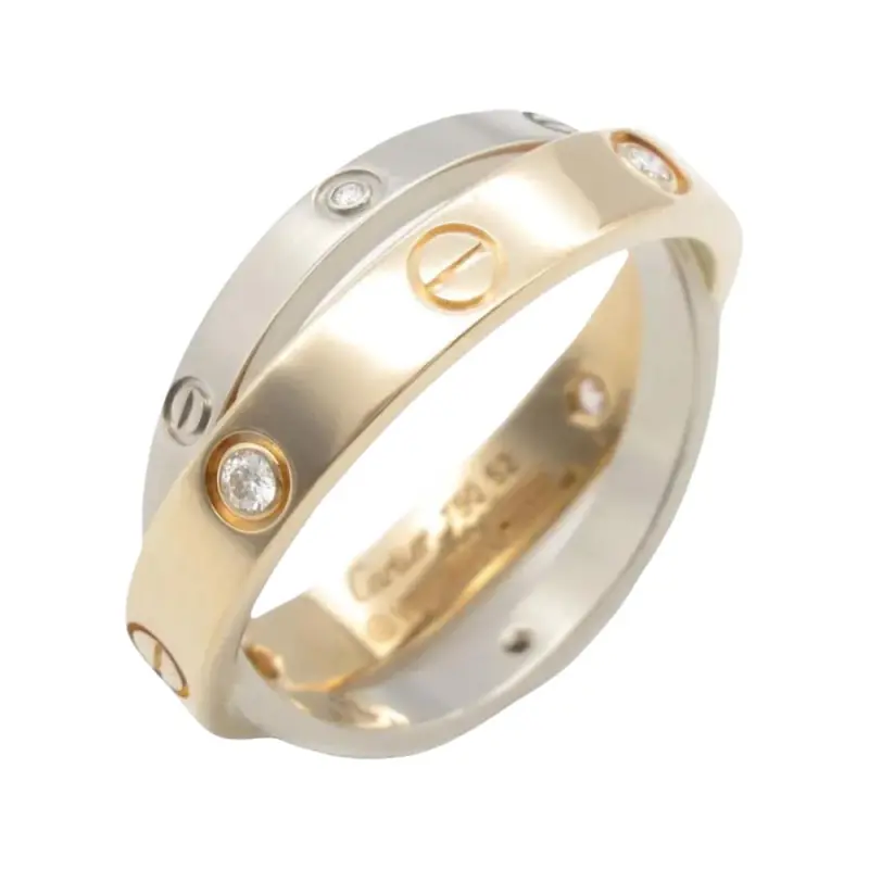 Cartier 2010s 18K Gold Be Love Diamond Ring-2