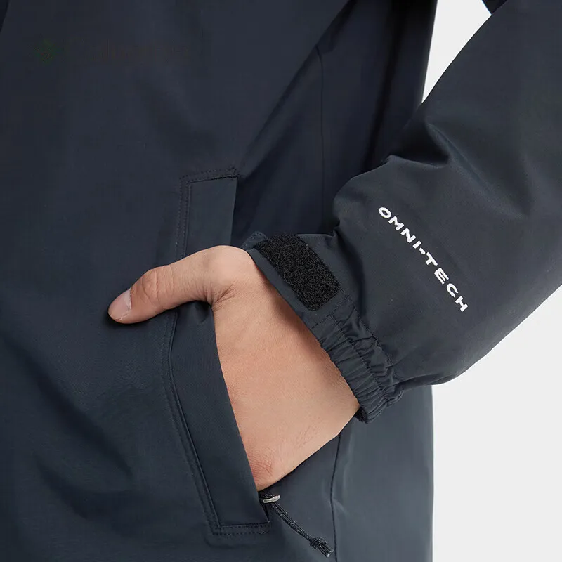 Columbia Omni-Heat Water-Resistant Warm Heat-Reflective Rainproof Windbreaker Jacket Men's Black-5