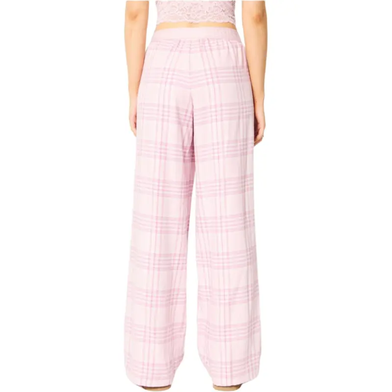 Hollister Pajama Pants Women's Pink-3