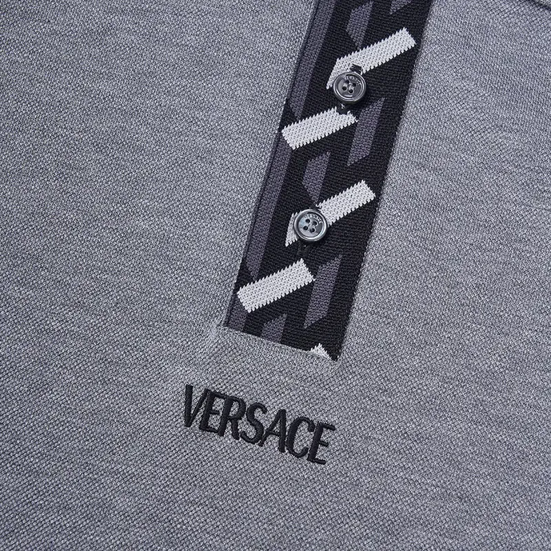 VERSACE SS23 Polo Shirt Men's Gray-4