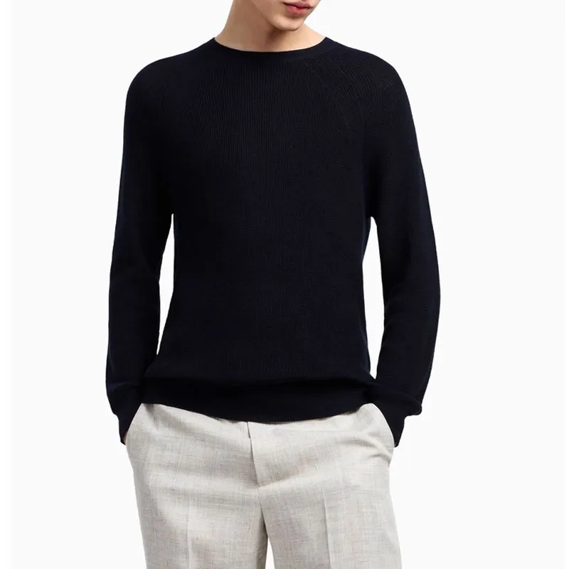 EMPORIO ARMANI Jumper In A Half Fisherman's Rib Knit-1