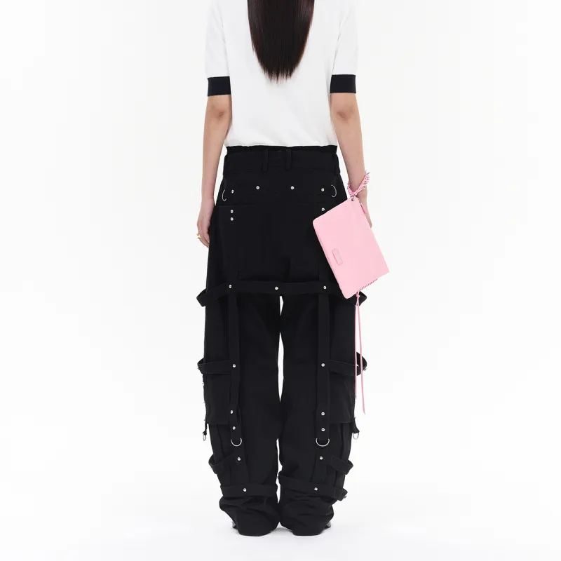 WE11DONE Studded Cargo Trousers-2