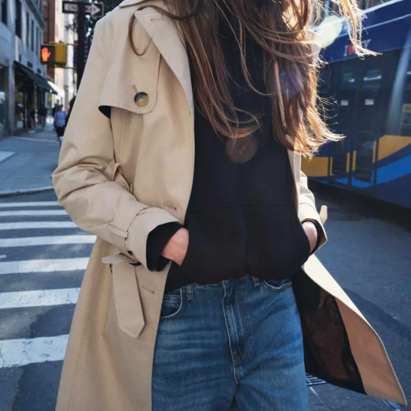 ZARA ZW Series Trench Coat Women's Brown-3