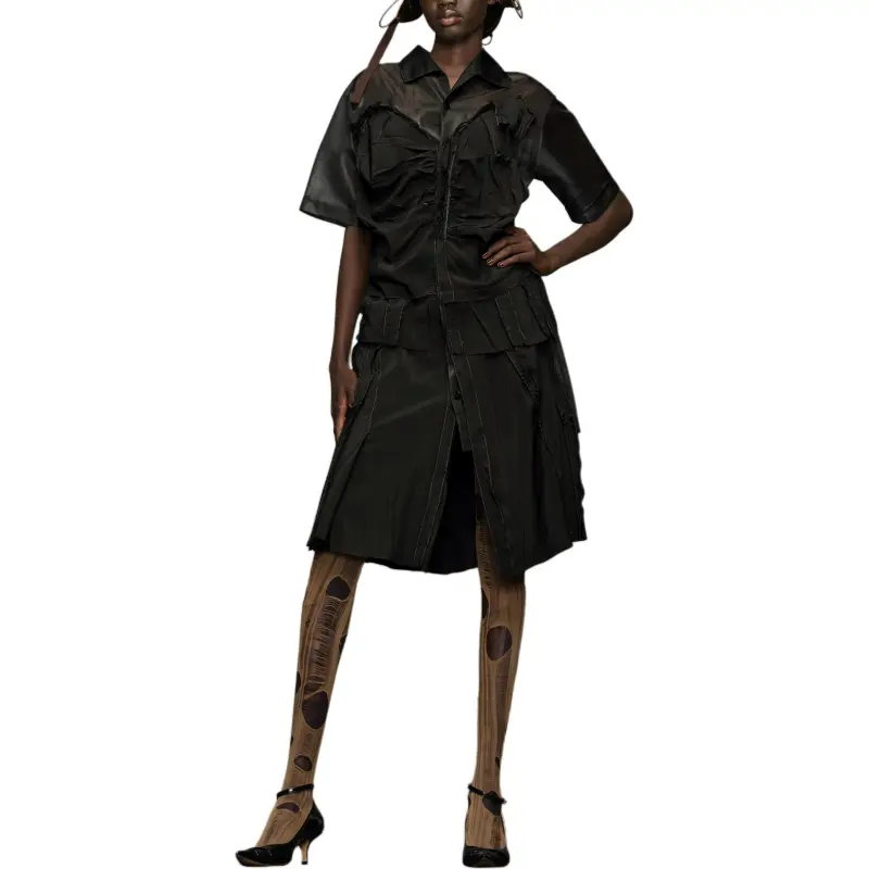 Maison Margiela Short Sleeved Dresses Women's Black-2