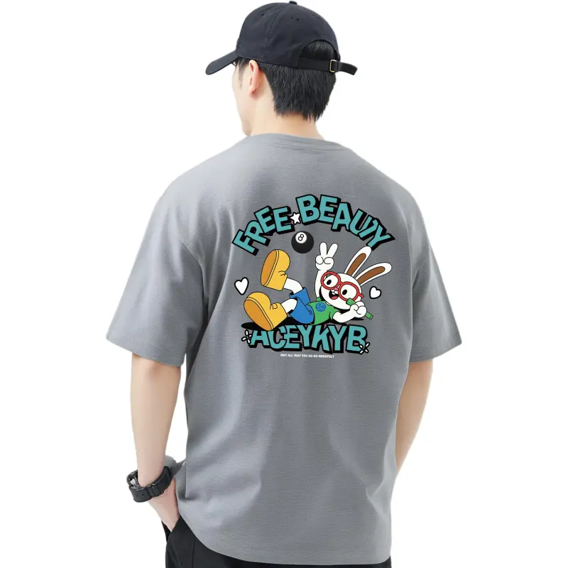 YK&YB T Shirts Unisex Gray-4
