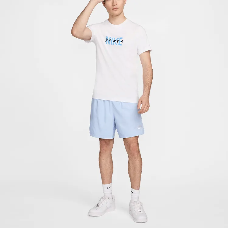 Nike T Shirt Men's White/University Blue-2