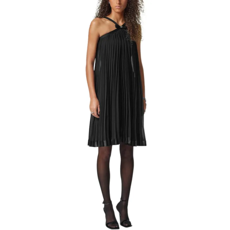 VERSACE Pleated Slip Dress-1