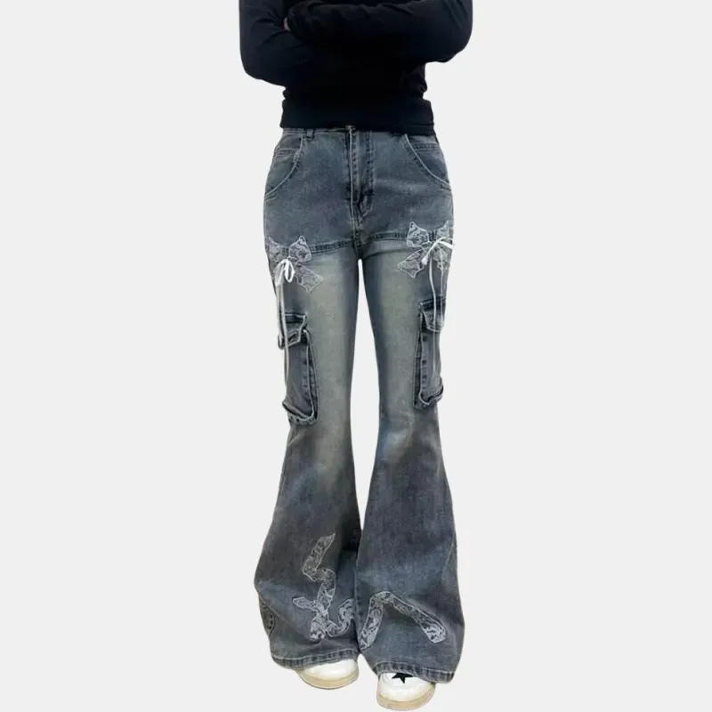 LESS BEARS Jeans Women's Blue-3