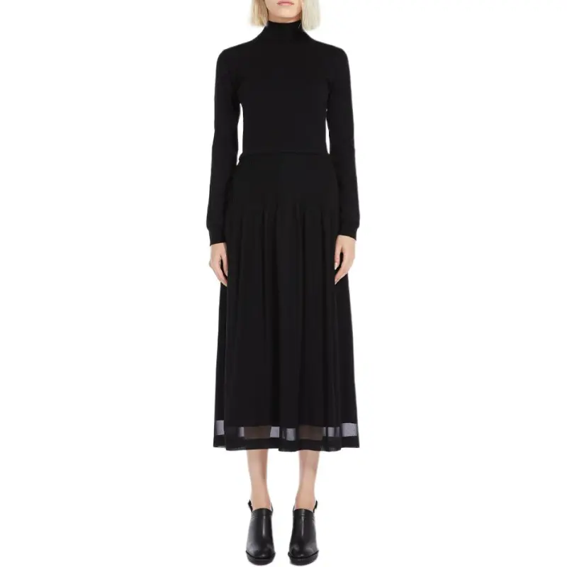 MaxMara Long-Sleeved Dresses Women's Black-1