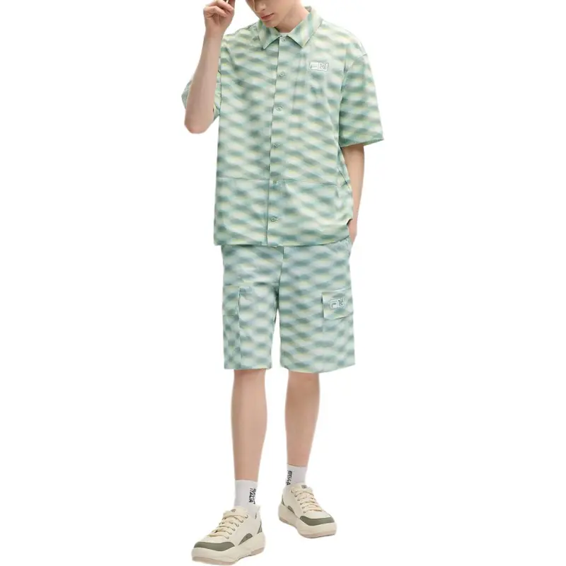FILA x MAISON KITSUNE ORIGINALE Shirt Men's Light Turquoise L G-3