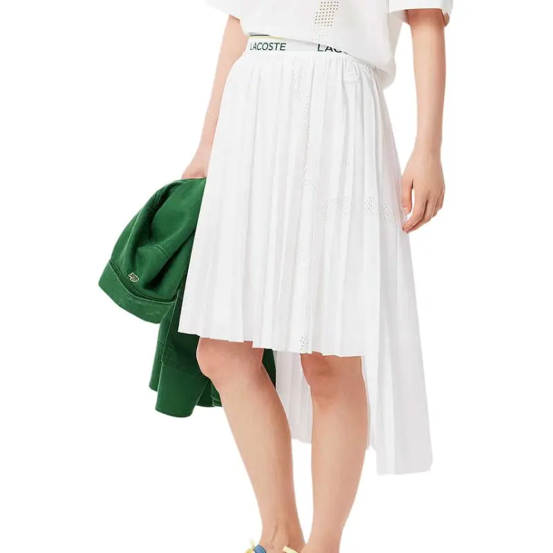 LACOSTE SS25 Casual Long Skirt Women's White-4