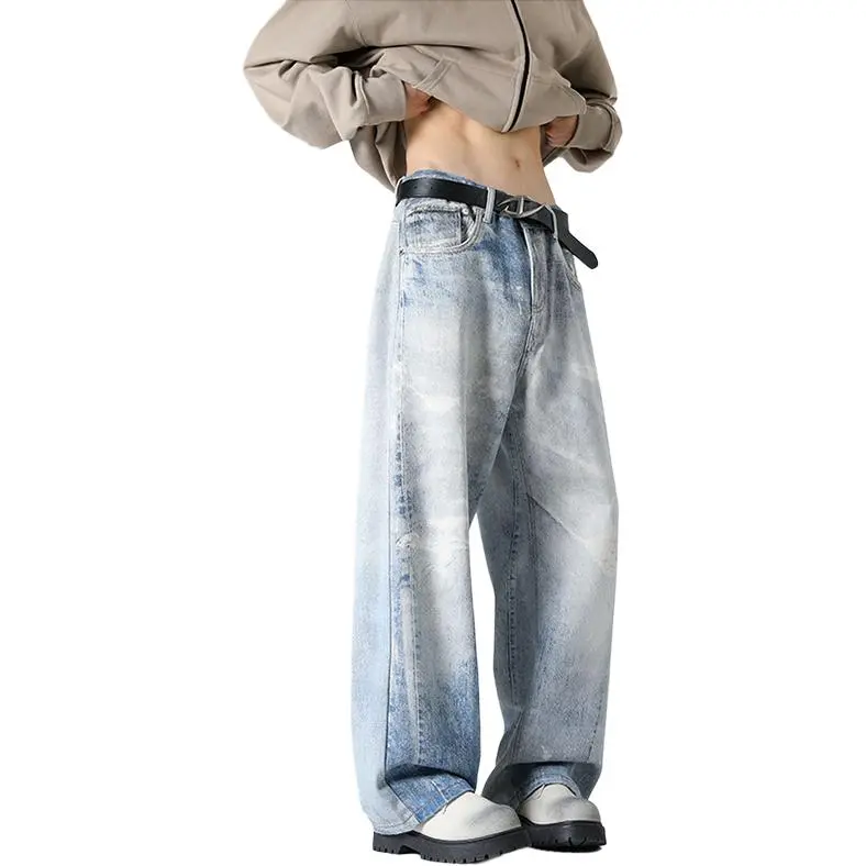 MGXEK Jeans Unisex Light Blue-4