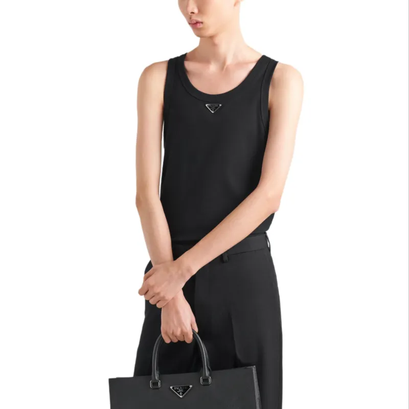 PRADA Tank Tops Men Black-2