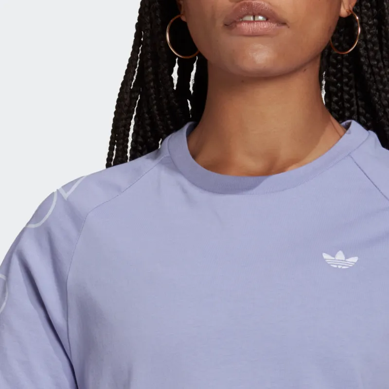 Adidas Originals T Shirts Women's Light Purple-4