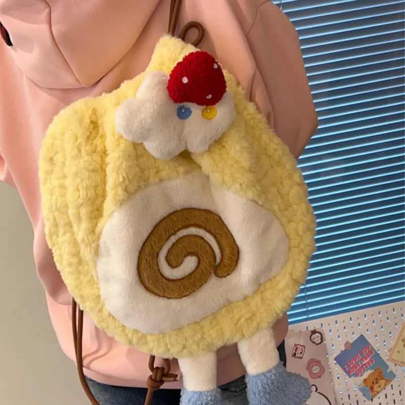 LUNA'S JOURNEY Polyester Backpack Tubas Unisex Light Yellow-3